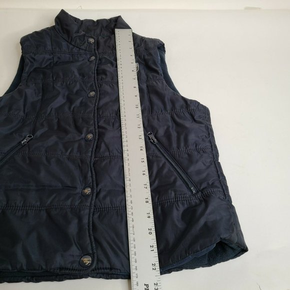 American Eagle Outfitters AEO Women’s M Dark Navy Blue Fleece Lined Puffer Vest - Picture 8 of 9